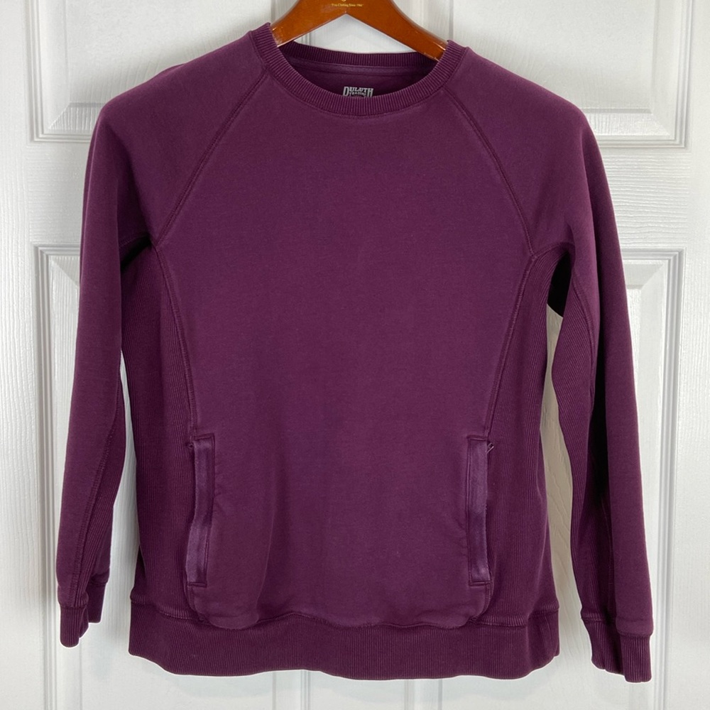 Duluth Trading Company Crewneck Pullover Ribbed Sweatshirt Womens M